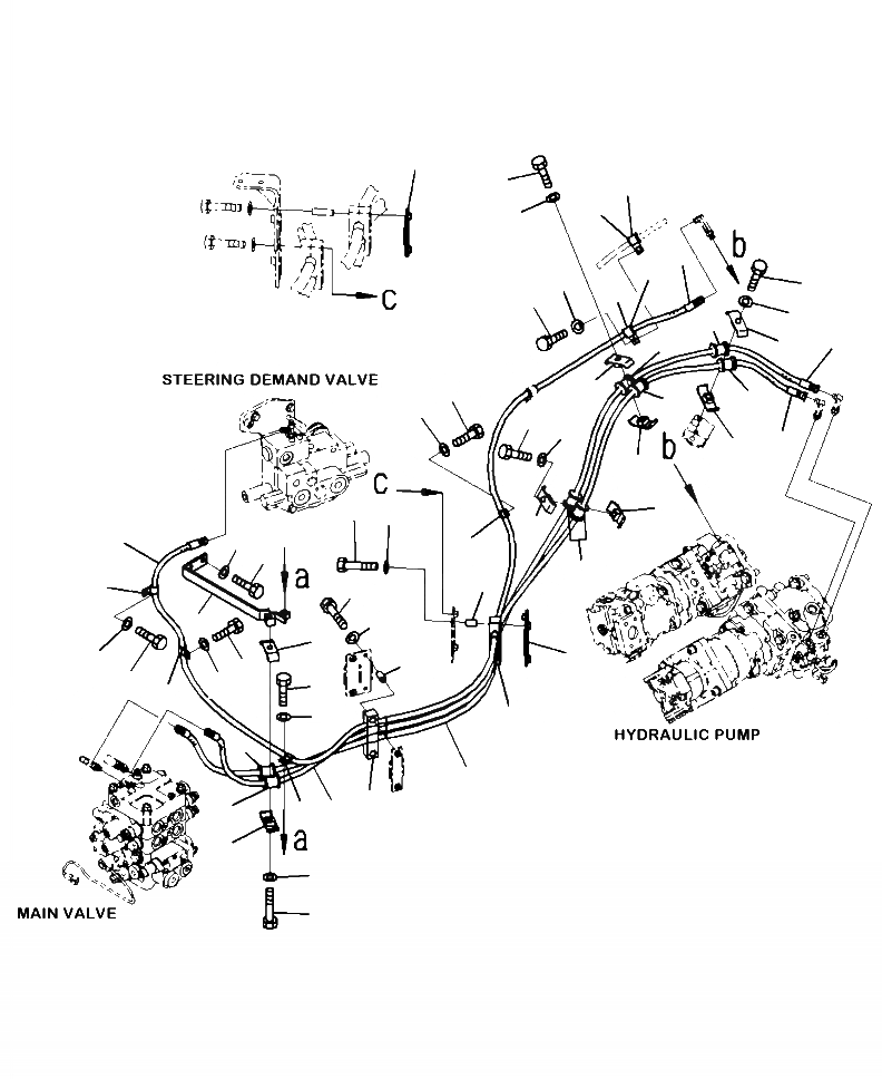Схема запчастей Komatsu WA380-7 - H-A ГИДРОЛИНИЯ LS ЛИНИЯ ГИДРАВЛИКА