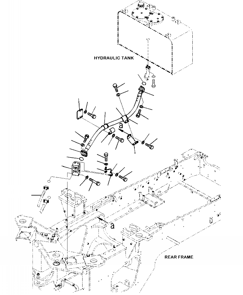 Схема запчастей Komatsu WA380-7 - H-A ГИДРОЛИНИЯ ВОЗВРАТНАЯ ЛИНИЯ- РУЛЕВ. УПРАВЛЕНИЕ МАСЛООХЛАДИТЕЛЬ ГИДРАВЛИКА