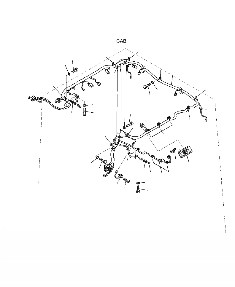 Схема запчастей Komatsu WA380-7 - K-A КРЫША ПРОВОДКА OPERATORXD S ОБСТАНОВКА И СИСТЕМА УПРАВЛЕНИЯ