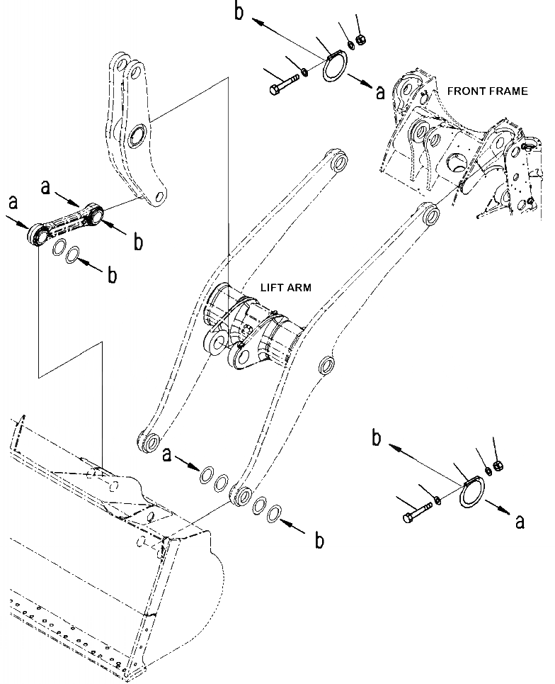 Схема запчастей Komatsu WA380-7 - T-A СТРЕЛА И BELL CRANK SERVICE CORD RINGS ONLY РАБОЧЕЕ ОБОРУДОВАНИЕ