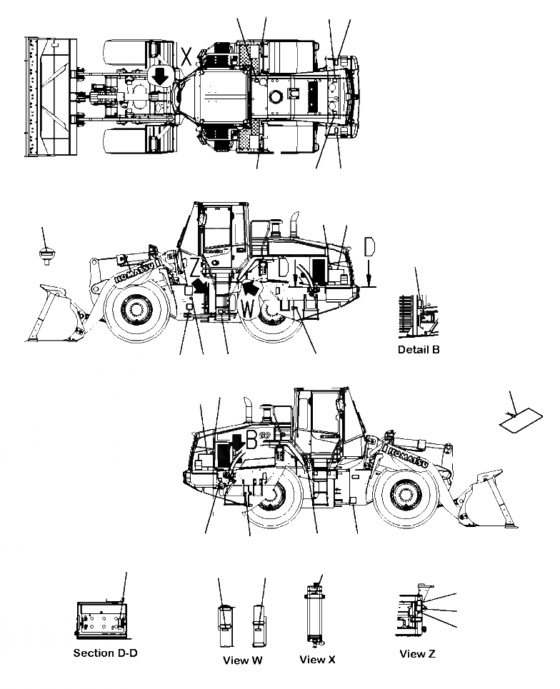 Схема запчастей Komatsu WA380-7 - U-A EXTERIOR ПЛАСТИНЫ И ТАБЛИЧКИS ФРАНЦИЯ МАРКИРОВКА