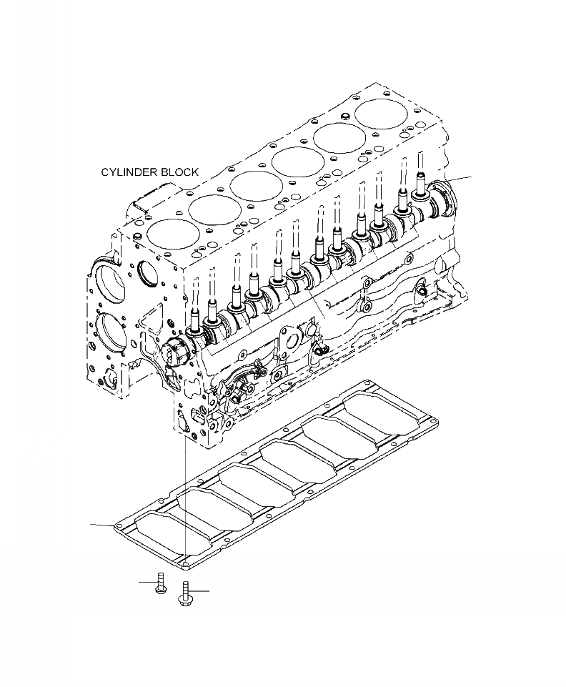 Схема запчастей Komatsu WA380-6 - A999-AA БЛОК ЦИЛИНДРОВ STIFFENER ПЛАСТИНА И ТОЛКАТЕЛИ КЛАПАНА ДВИГАТЕЛЬ