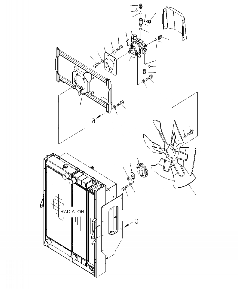Схема запчастей Komatsu WA380-6 - C-A РАДИАТОР ВЕНТИЛЯТОР ОХЛАЖДЕНИЯ СИСТЕМА ОХЛАЖДЕНИЯ