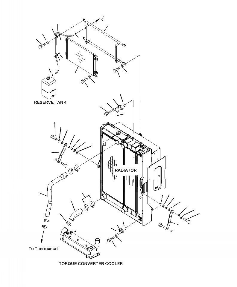 Схема запчастей Komatsu WA380-6 - C-A СИСТЕМА ТРУБ РАДИАТОРА И КОНДЕНСАТОР СИСТЕМА ОХЛАЖДЕНИЯ