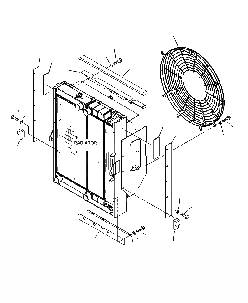 Схема запчастей Komatsu WA380-6 - C-A РЕШЕТКА ВЕНТИЛЯТОРА РАДИАТОРА СИСТЕМА ОХЛАЖДЕНИЯ