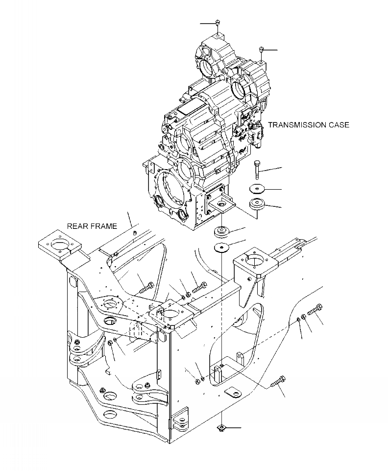 Схема запчастей Komatsu WA380-6 - F8-A ГИДРОТРАНСФОРМАТОР И ТРАНСМИССИЯ КОРПУС КРЕПЛЕНИЕ СИЛОВАЯ ПЕРЕДАЧА И КОНЕЧНАЯ ПЕРЕДАЧА