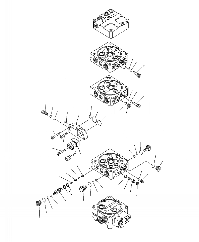 Схема запчастей Komatsu WA380-6 - H-A ОСНОВН. КЛАПАН ГЛАВН. КЛАПАН (2-Х СЕКЦИОНН. КЛАПАН) ГИДРАВЛИКА