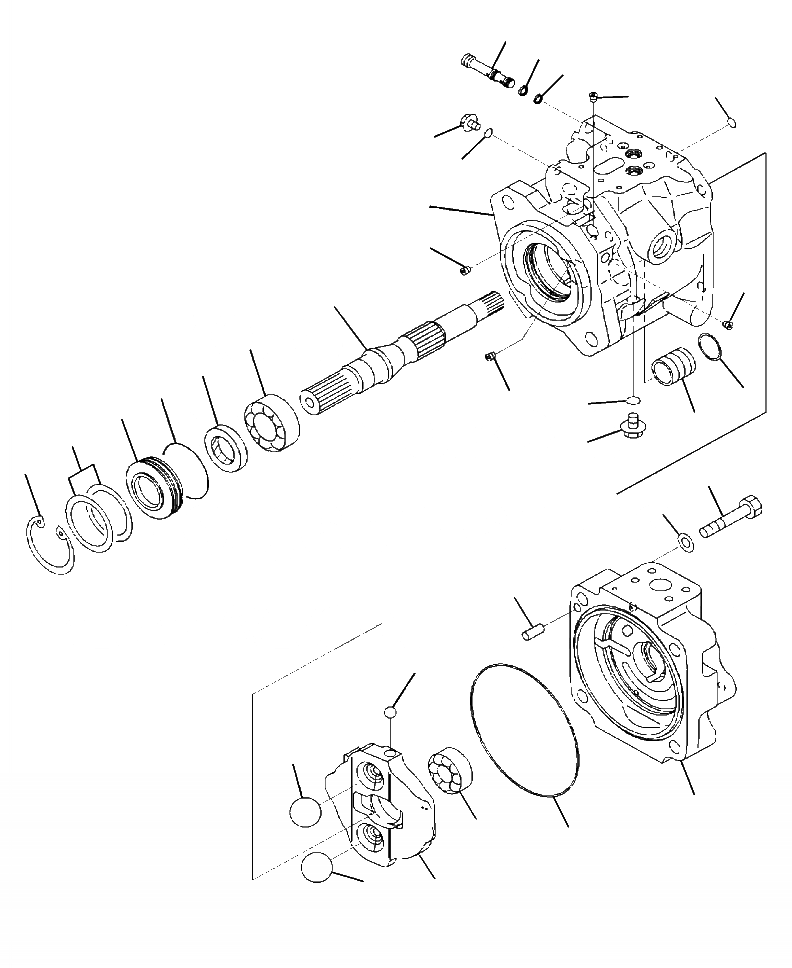 Схема запчастей Komatsu WA380-6 - H-A НАСОС РУЛЕВ. УПРАВЛ-Я КОРПУС И КРЫШКА ASSEMBLY (заводской номер A- ) ГИДРАВЛИКА