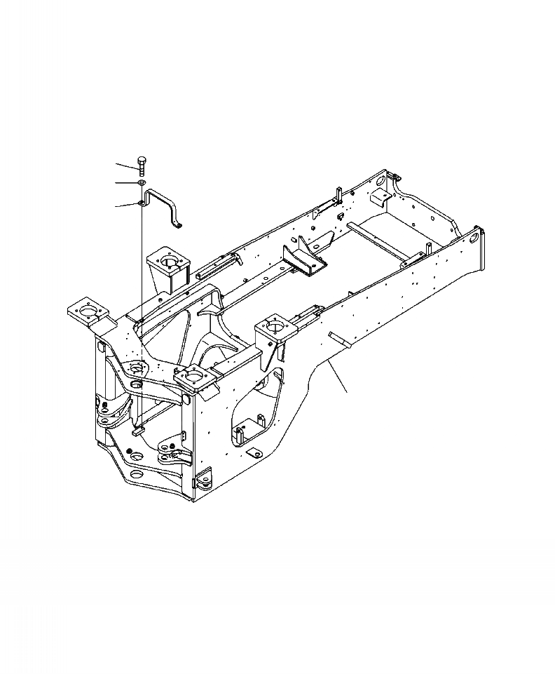 Схема запчастей Komatsu WA380-6 - J-A ЗАДН. РАМА ОСНОВНАЯ РАМА И ЕЕ ЧАСТИ