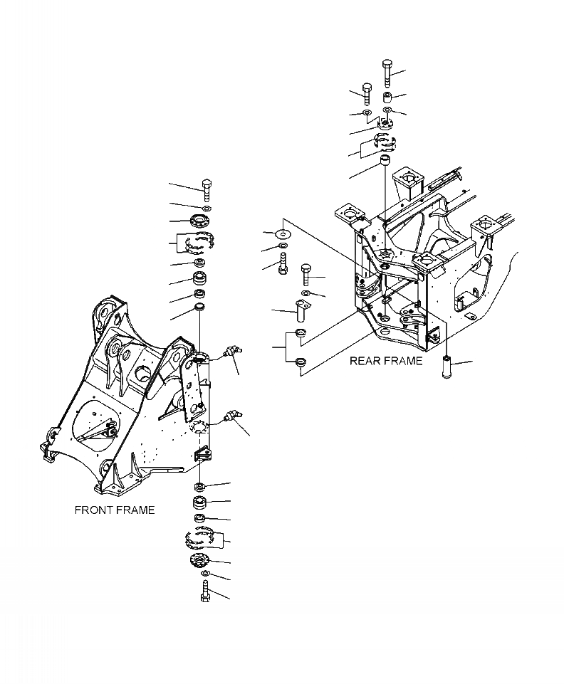 Схема запчастей Komatsu WA380-6 - J-A HINGE ПАЛЕЦ ОСНОВНАЯ РАМА И ЕЕ ЧАСТИ