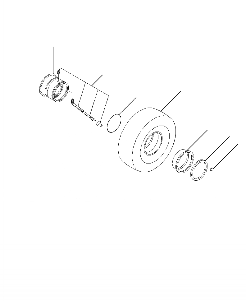 Схема запчастей Komatsu WA380-6 - S-A ОБОД КОЛЕСА . X (ДЛЯ БЕСКАМЕРНЫЕ ШИНЫ) ПОДВЕСКА И КОЛЕСА