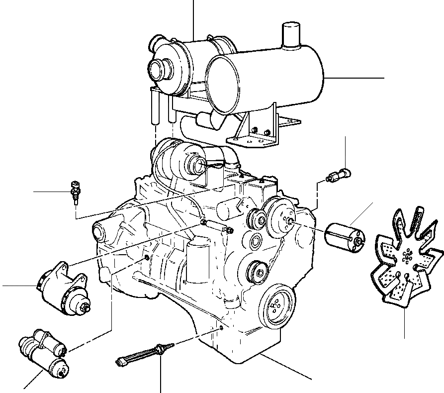 Схема запчастей Komatsu WA380-3L - ДВИГАТЕЛЬ И АКСЕССУАРЫ -