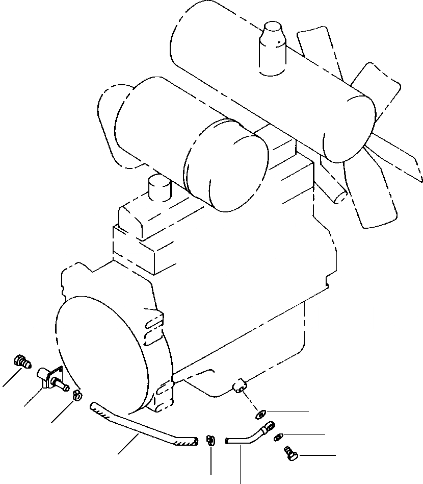 Схема запчастей Komatsu WA380-3L - ДРЕНАЖ МАСЛА -