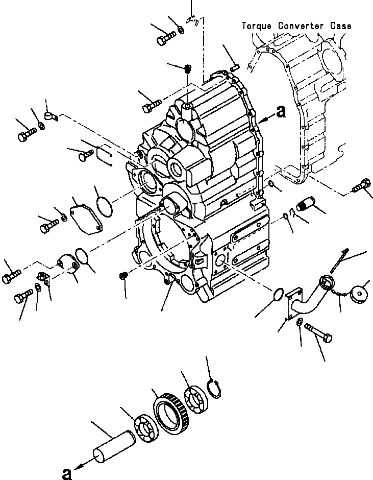 Схема запчастей Komatsu WA380-3L - ТРАНСМИССИЯ КОРПУС ТРАНСМИССИИ -