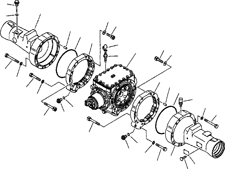 Схема запчастей Komatsu WA380-3L - МОСТ ASSEMBLY ЗАДН. ЧАСТЬ ASSEMBLY -