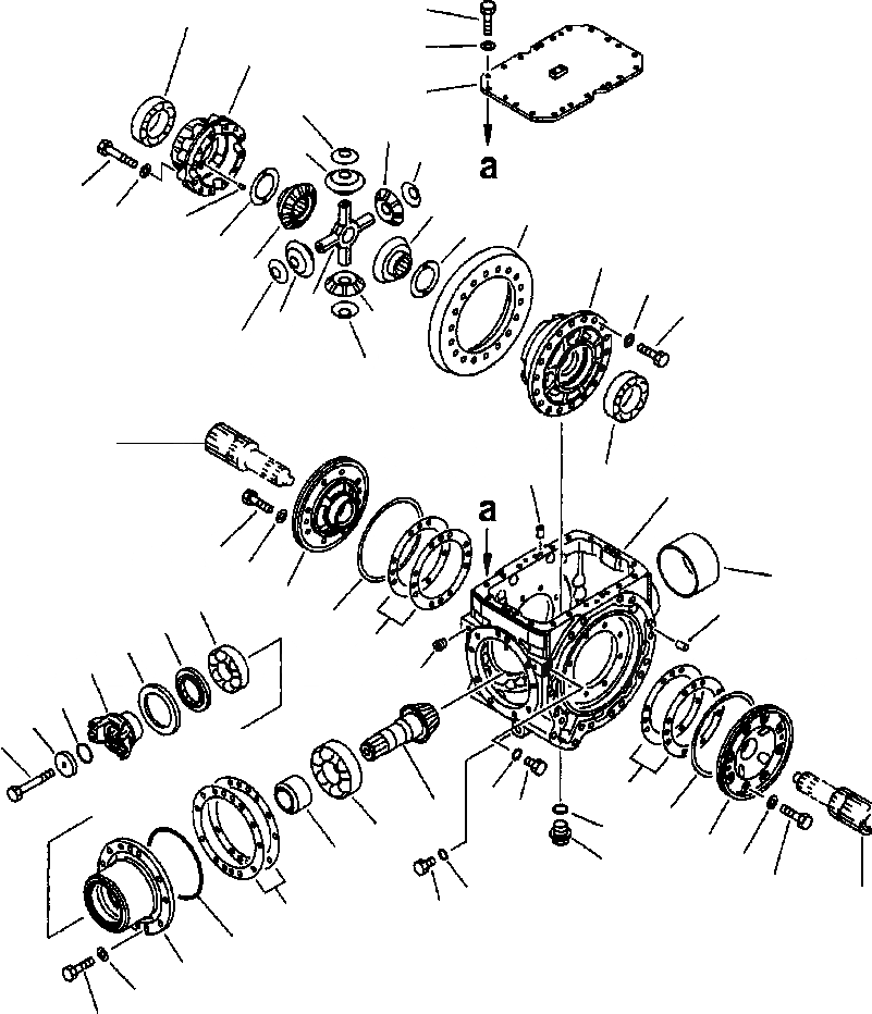 Схема запчастей Komatsu WA380-3L - МОСТ ASSEMBLY ЗАДНИЙ ДИФФЕРЕНЦИАЛ ASSEMBLY -