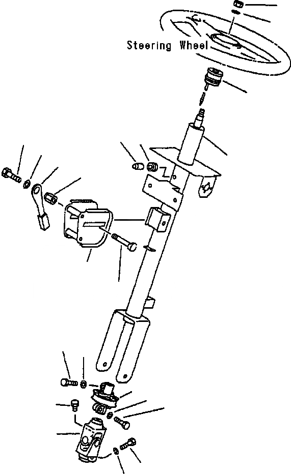 Схема запчастей Komatsu WA380-3L - РУЛЕВ. КОЛОН. ASSEMBLY -