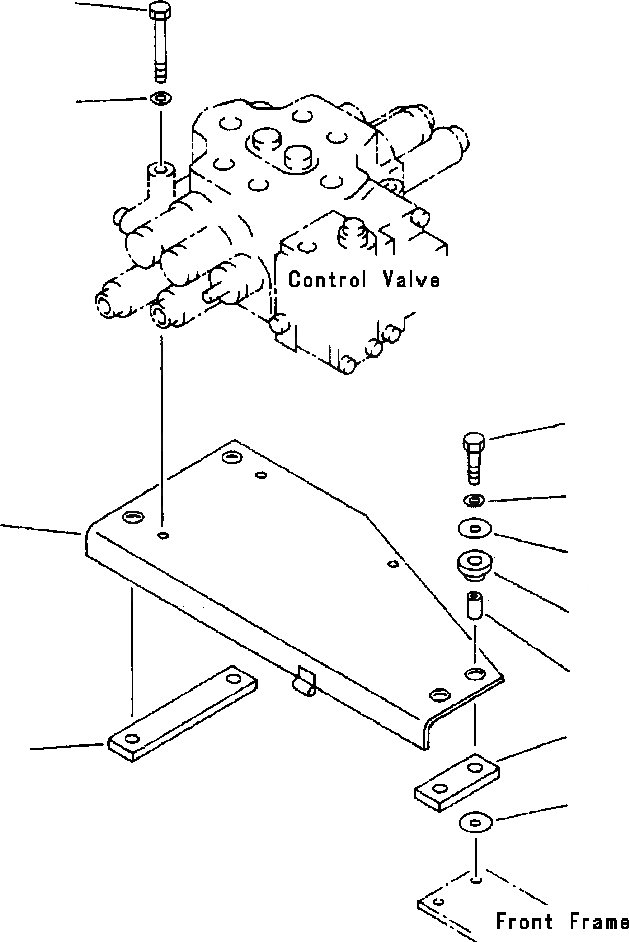 Схема запчастей Komatsu WA380-3L - ОБОРУД-Е КРЕПЛЕНИЕ КОНТРОЛЬНОГО КЛАПАНА -