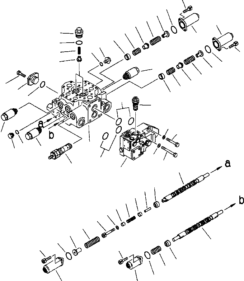 Схема запчастей Komatsu WA380-3L - ОБОРУД-Е УПРАВЛЯЮЩ. КЛАПАН COMPLETE ASSEMBLY, 2-Х СЕКЦИОНН. -