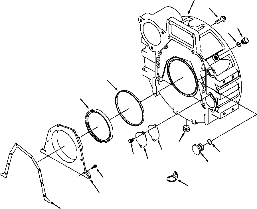 Схема запчастей Komatsu WA380-3L - КАРТЕР МАХОВИКА E8-