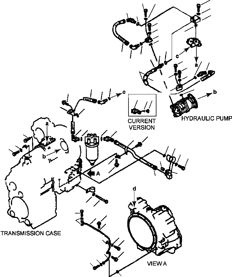 Схема запчастей Komatsu WA380-3MC - FIG. F-7A ГИДРОЛИНИЯ ТРАНСМИССИИ - КОРПУС - ФИЛЬТР. - CURRENT ВЕРСИЯ СИЛОВАЯ ПЕРЕДАЧА И КОНЕЧНАЯ ПЕРЕДАЧА