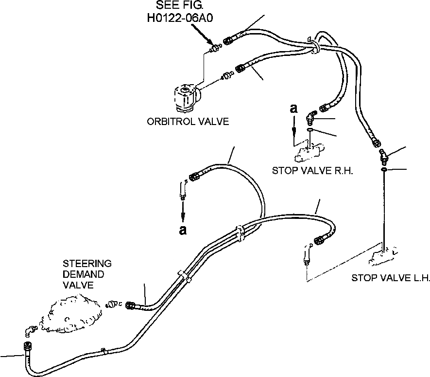 Схема запчастей Komatsu WA380-3MC - FIG. H-A РУЛЕВ. УПРАВЛЕНИЕ ЗАПРАШИВАЮЩ. КЛАПАН - КЛАПАН ОСТАНОВКИ ЛИНИЯ ГИДРАВЛИКА