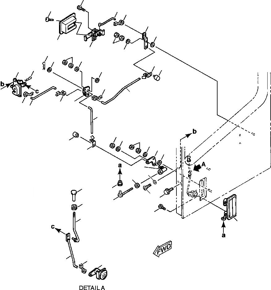 Схема запчастей Komatsu WA380-3MC - FIG. K-A КАБИНА - ЛЕВ. ЗАМОК ДВЕРИ КАБИНА ОПЕРАТОРА И СИСТЕМА УПРАВЛЕНИЯ
