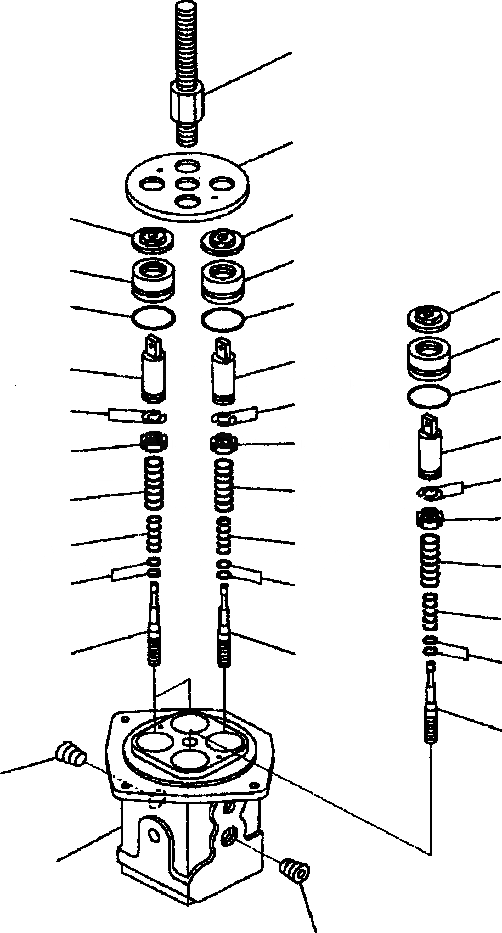 Схема запчастей Komatsu WA380-3MC - FIG. Y7-A КЛАПАН PPC- С TWO-СЕКЦ. УПРАВЛЯЮЩ. КЛАПАН ОСНОВН. КОМПОНЕНТЫ И РЕМКОМПЛЕКТЫ