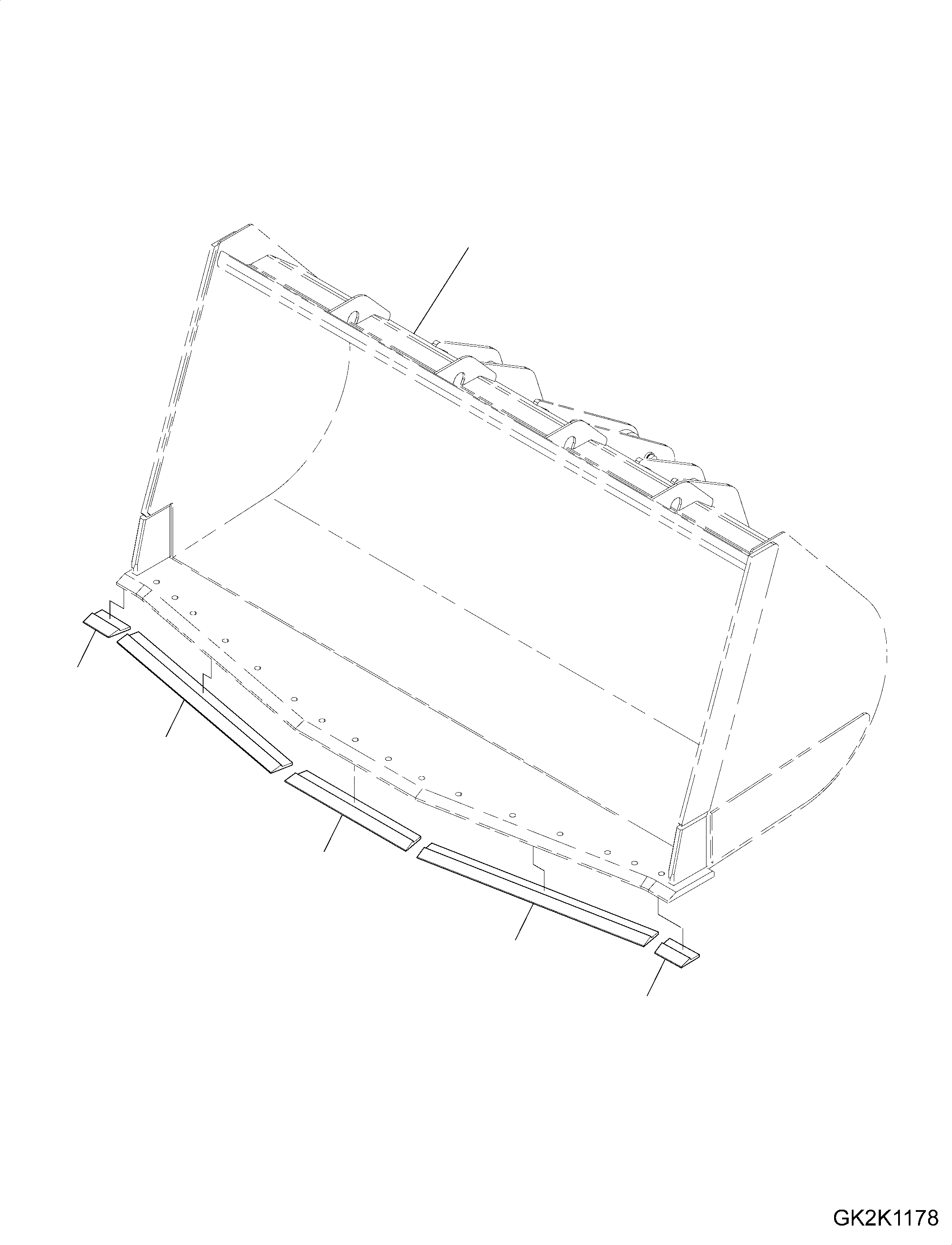 Схема запчастей Komatsu WA380-7 - КОВШ, С WEAR ПЛАСТИНА, ДЛЯ SПОДУШКАE ОТВАЛ, БЕЗ TEETH, (CODE: S) КОВШ, С WEAR ПЛАСТИНА, ДЛЯ SПОДУШКАE ОТВАЛ, БЕЗ TEETH