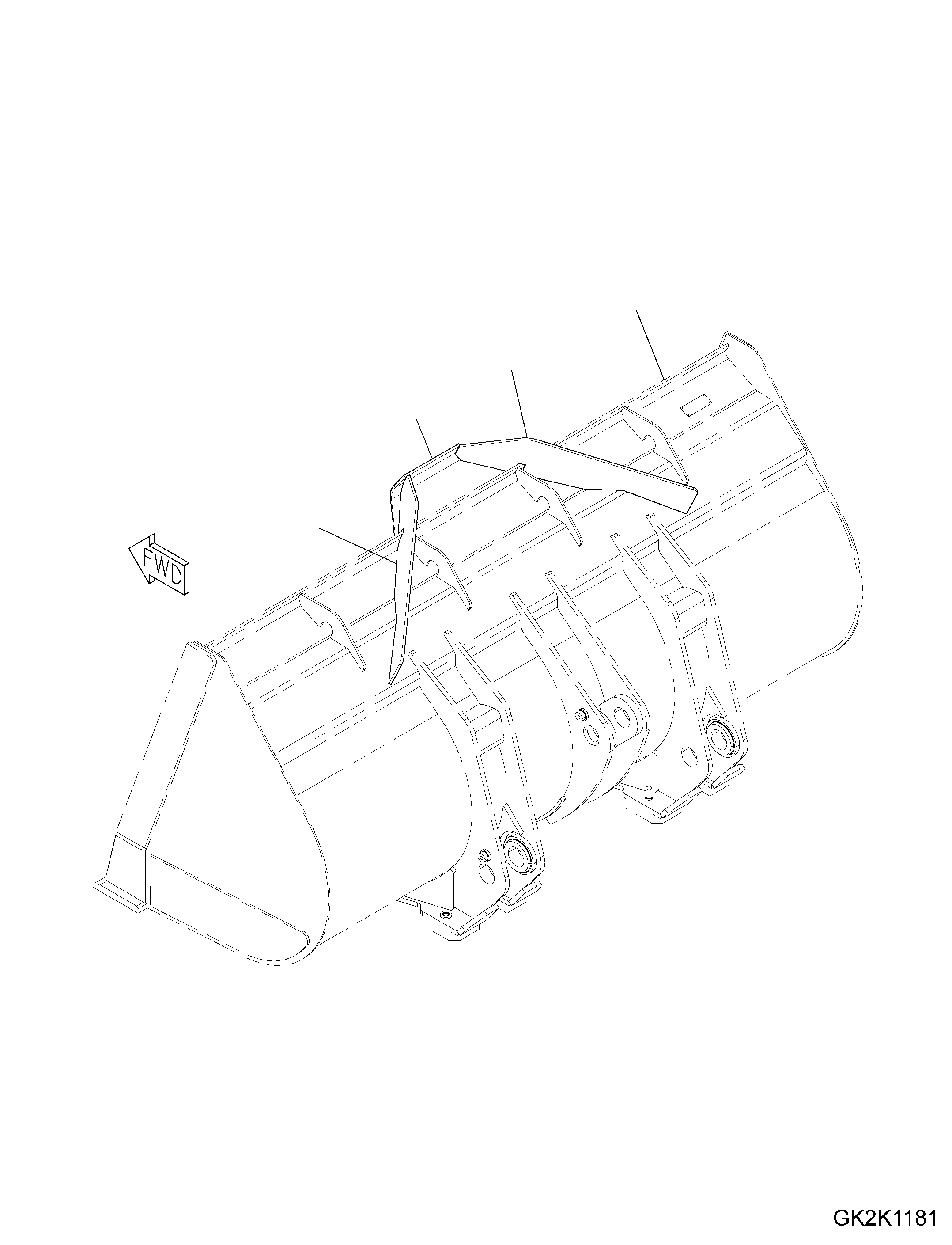 Схема запчастей Komatsu WA380-7 - КОВШ, С ЗАЩИТА КАБИНЫ, МАЛ., (CODE: S7) КОВШ, С ЗАЩИТА КАБИНЫ, МАЛ.