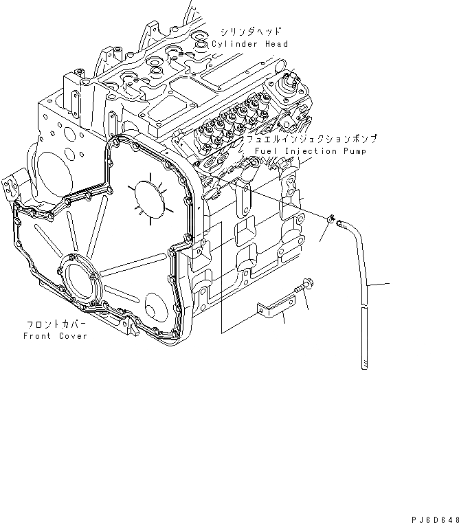 Схема запчастей Komatsu WA400-5L - ТОПЛИВН. ДРЕНАЖНЫЕ ПАТРУБКИ КОМПОНЕНТЫ ДВИГАТЕЛЯ