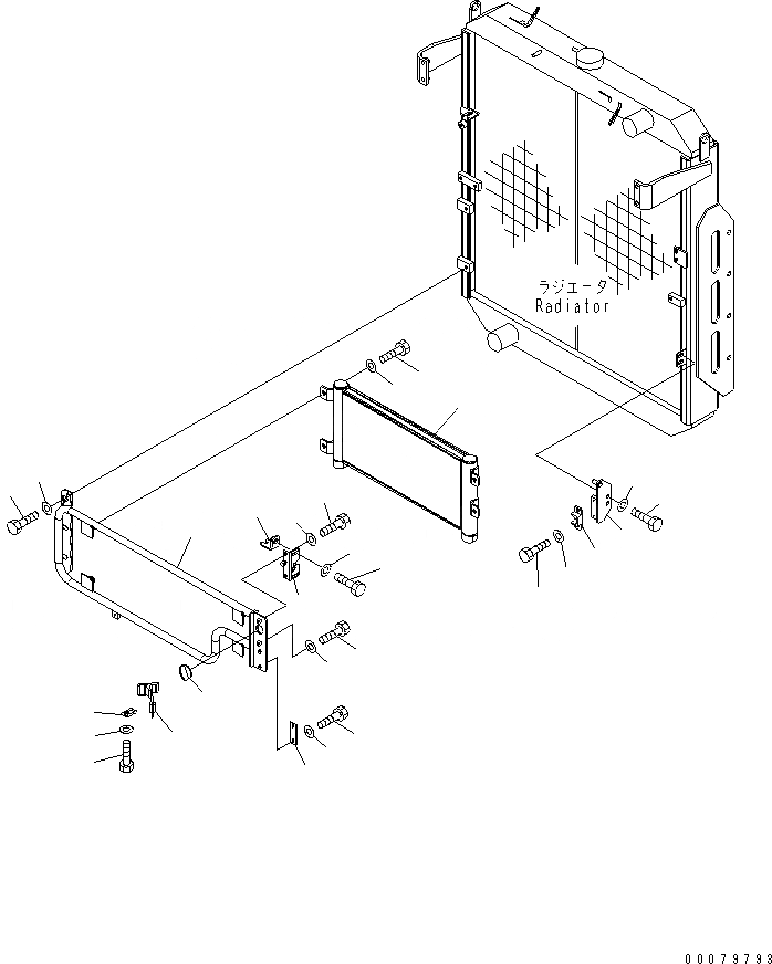Схема запчастей Komatsu WA400-5L - РАДИАТОР (МАСЛООХЛАДИТЕЛЬ) СИСТЕМА ОХЛАЖДЕНИЯ