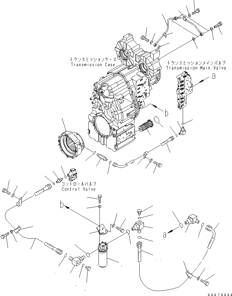 Схема запчастей Komatsu WA400-5L - ТРАНСМИССИЯ (ГИДРОЛИНИЯ ТРАНСМИССИИ) СИЛОВАЯ ПЕРЕДАЧА И КОНЕЧНАЯ ПЕРЕДАЧА