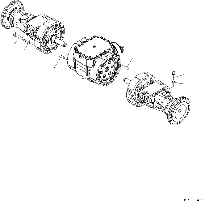 Схема запчастей Komatsu WA400-5L - ПЕРЕДНИЙ МОСТ (МОСТ JOINING И МАСЛ. ЩУП) СИЛОВАЯ ПЕРЕДАЧА И КОНЕЧНАЯ ПЕРЕДАЧА