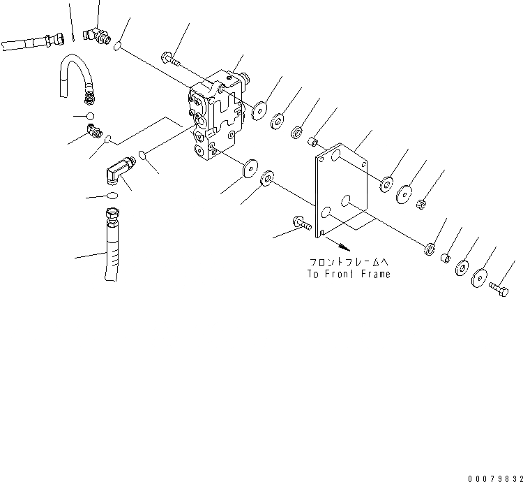 Схема запчастей Komatsu WA400-5L - ГИДРОЛИНИЯ (E.C.S.S. КЛАПАН) ГИДРАВЛИКА