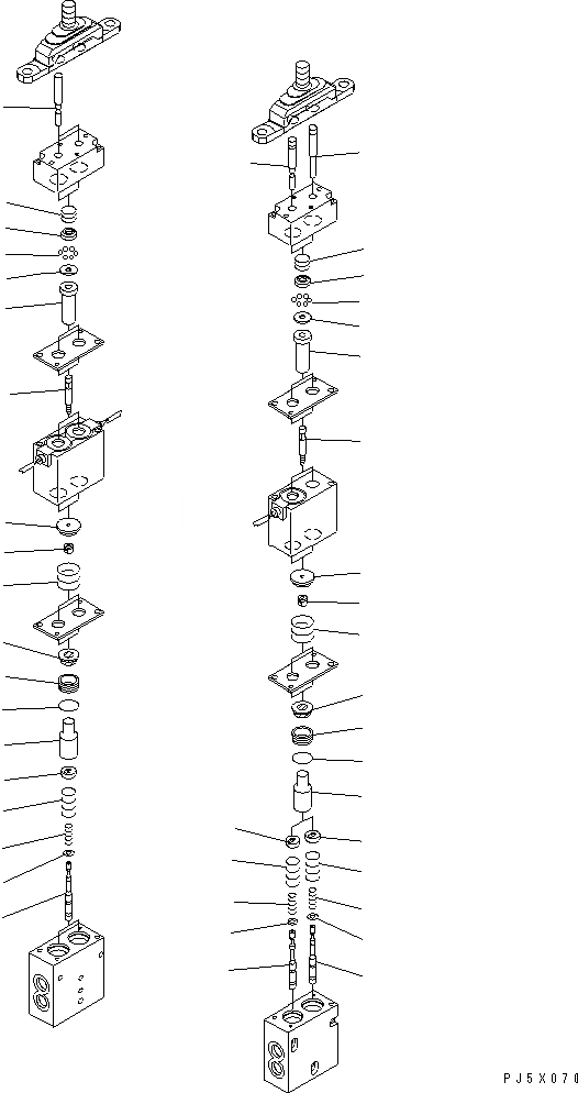 Схема запчастей Komatsu WA400-5L - P.P.C. КЛАПАН (ПОРШЕНЬ ASSEMBLY) ГИДРАВЛИКА
