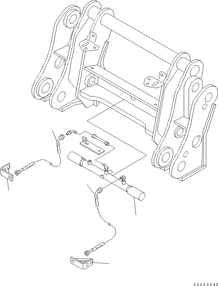 Схема запчастей Komatsu WA400-5L - ГИДРОЛИНИЯ (JRB COUPLER ЛИНИИ) (СТРЕЛА - ЦИЛИНДР) ГИДРАВЛИКА