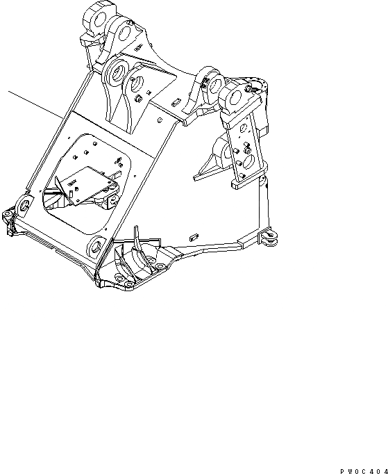 Схема запчастей Komatsu WA400-5L - ПЕРЕДН. РАМА ОСНОВНАЯ РАМА И ЕЕ ЧАСТИ