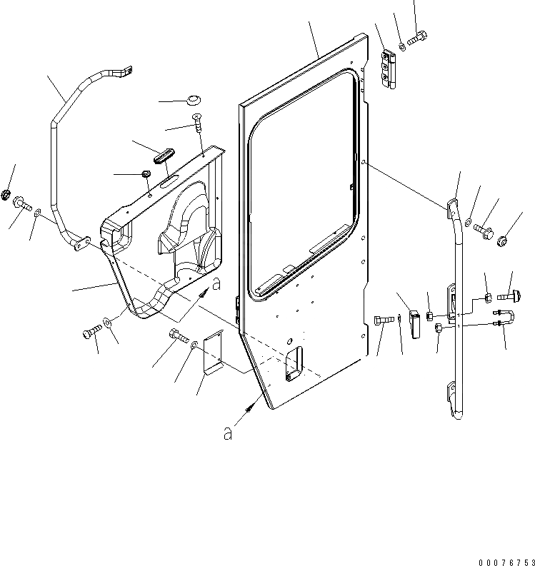 Схема запчастей Komatsu WA400-5L - КАБИНА ROPS (ЛЕВ. ЧАСТИ ДВЕРИ)(№A-A8) КАБИНА ОПЕРАТОРА И СИСТЕМА УПРАВЛЕНИЯ
