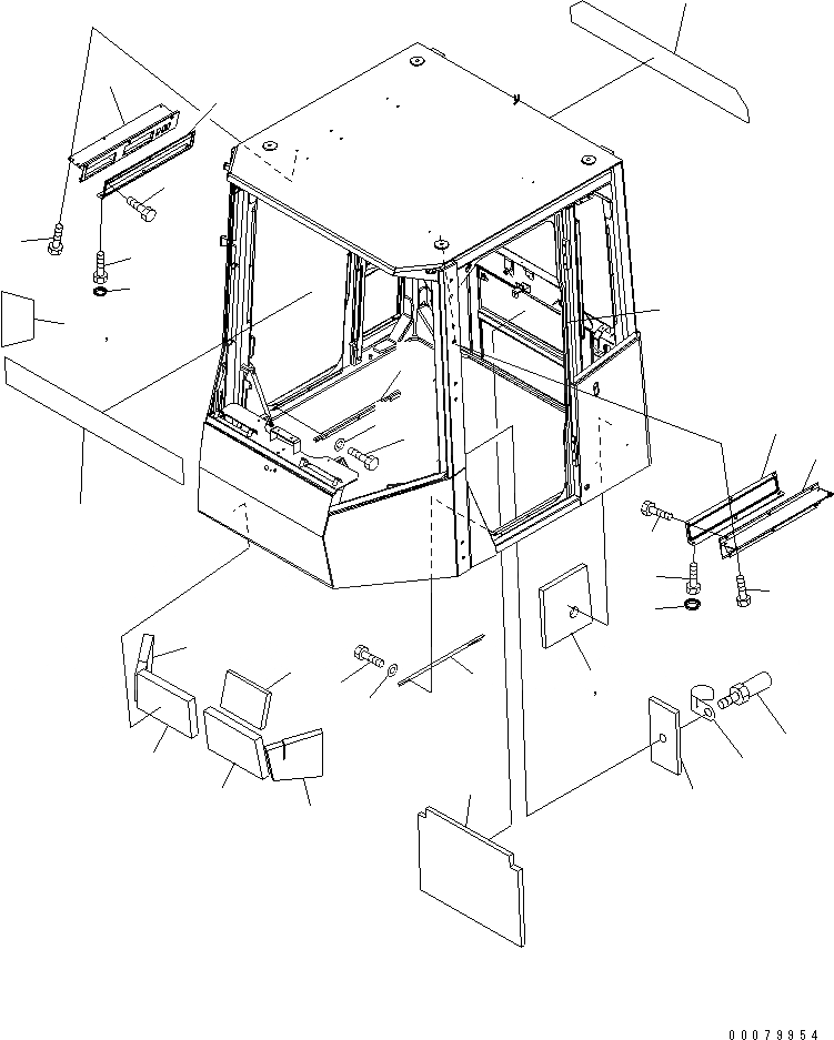 Схема запчастей Komatsu WA400-5L - КАБИНА ROPS (FRITZMEIER) (INSULATION И ИНТЕРЬЕР ПАНЕЛЬS)(№A9-) КАБИНА ОПЕРАТОРА И СИСТЕМА УПРАВЛЕНИЯ