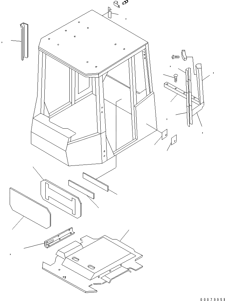 Схема запчастей Komatsu WA400-5L - КАБИНА ROPS (FRITZMEIER) (ЧАСТИ ИНТЕРЬЕРА)(№A9-) КАБИНА ОПЕРАТОРА И СИСТЕМА УПРАВЛЕНИЯ