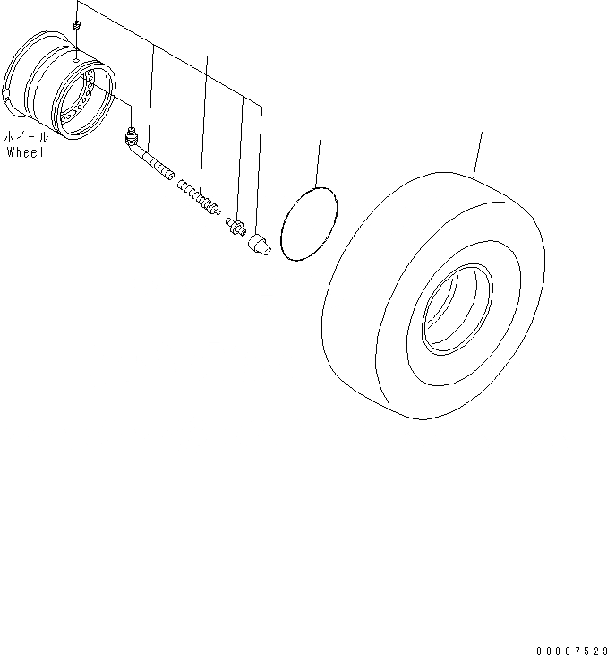 Схема запчастей Komatsu WA400-5L - ШИНЫ ПОДВЕСКА И КОЛЕСА