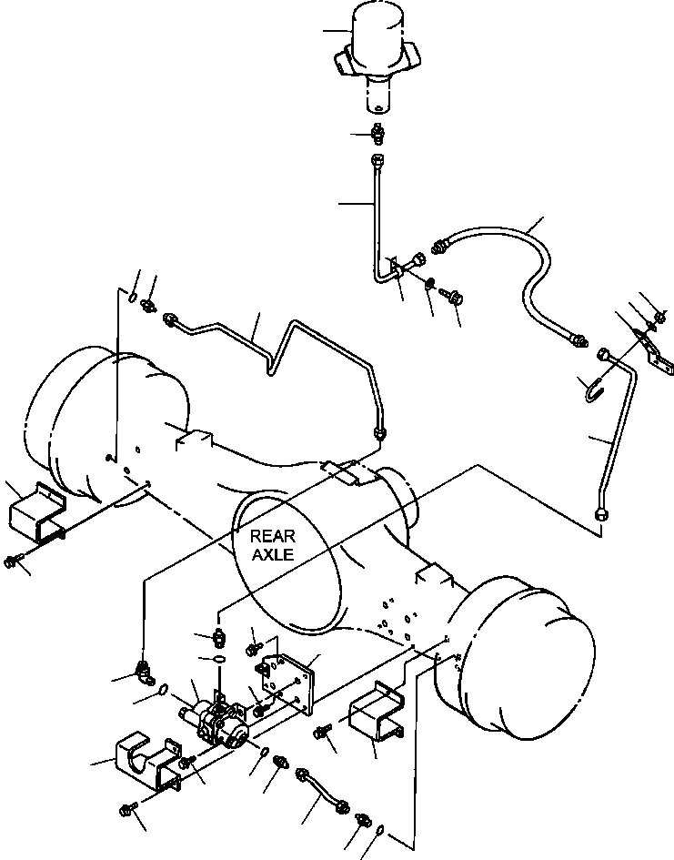Схема запчастей Komatsu WA420-1LC - FIG NO. 7 МАСЛОПРОВОДЯЩАЯ ЛИНИЯ ЗАДНИЕ ТОРМОЗА ВЕДУЩ. ВАЛ, МОСТS КОЛЕСА & ТОРМОЗ. СИСТЕМАS