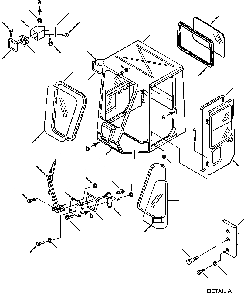 Схема запчастей Komatsu WA420-1LC - FIG NO. A КАБИНА - СТАНДАРТН. POLARITY ДВОРНИКИ МОТОРS КАБИНА MODEL NO. CA - ОКНАS, ПЕРЕДН. ДВОРНИКИ И РАБОЧ. ОСВЕЩЕНИЕ РАМА, ЧАСТИ КОРПУСА & SUPERSTRUCTURE