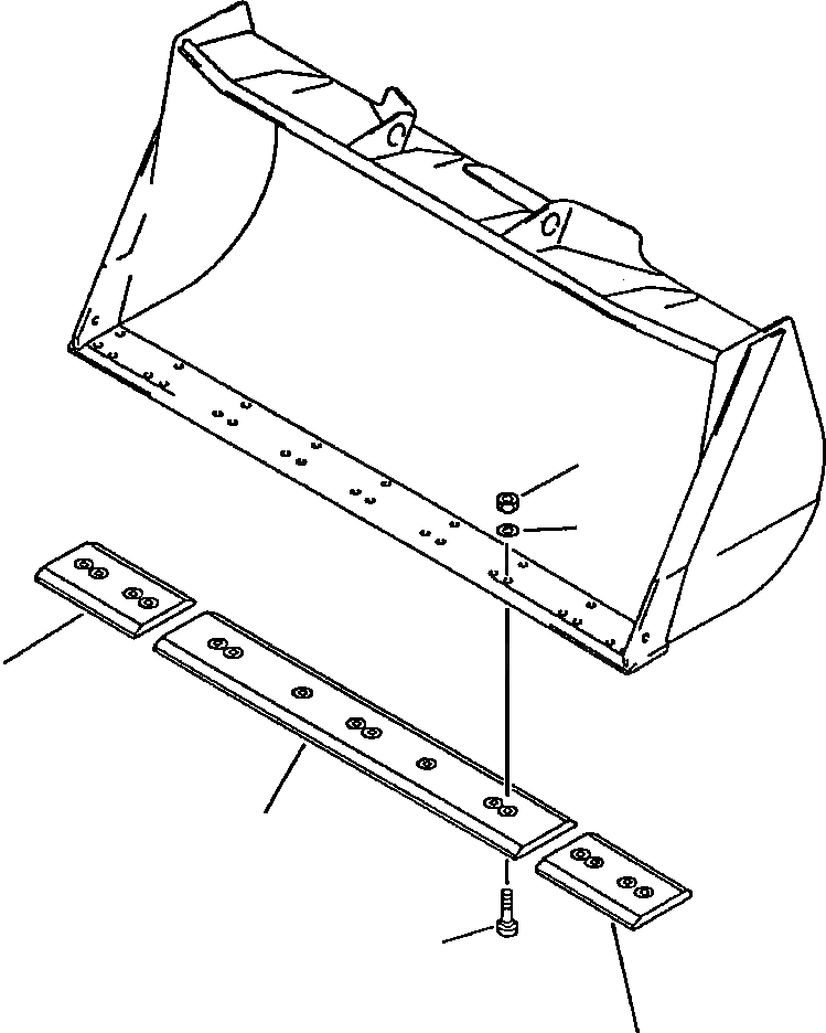 Схема запчастей Komatsu WA420-1LC - FIG NO. 7 КОВШ БОЛТ-ON РЕЖУЩ. КРОМКА РАБОЧЕЕ ОБОРУДОВАНИЕ