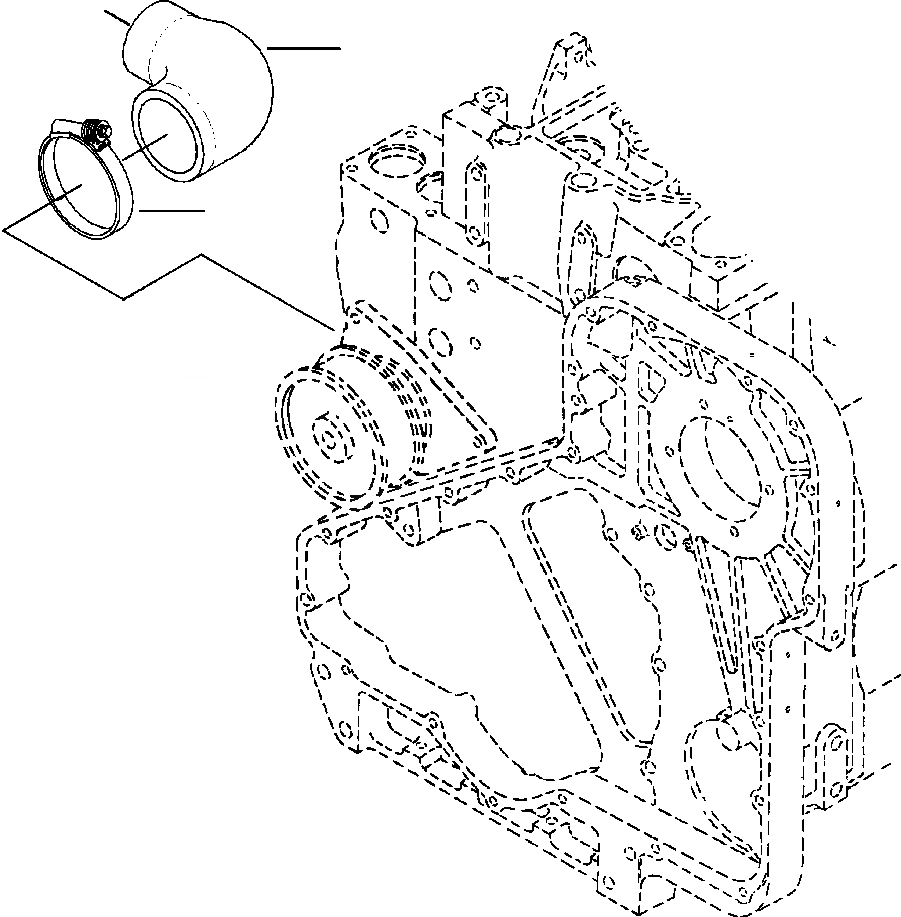 Схема запчастей Komatsu WA420-3L - FIG. A999-AA ВОДН. ВХОДН. СОЕДИН-Е ДВИГАТЕЛЬ