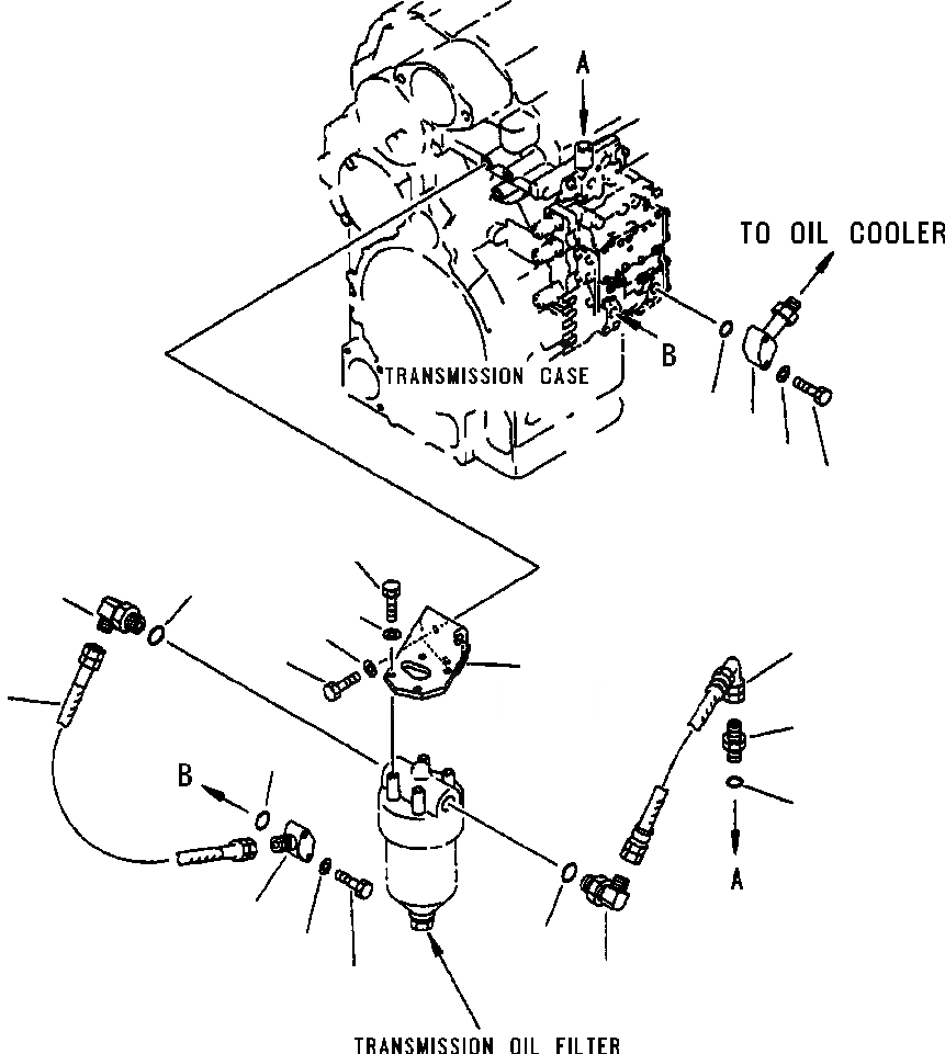 Схема запчастей Komatsu WA420-3L - FIG. F-7A ГИДРОЛИНИЯ ТРАНСМИССИИ - МАСЛ. ФИЛЬТР ЛИНИЯ СИЛОВАЯ ПЕРЕДАЧА И КОНЕЧНАЯ ПЕРЕДАЧА