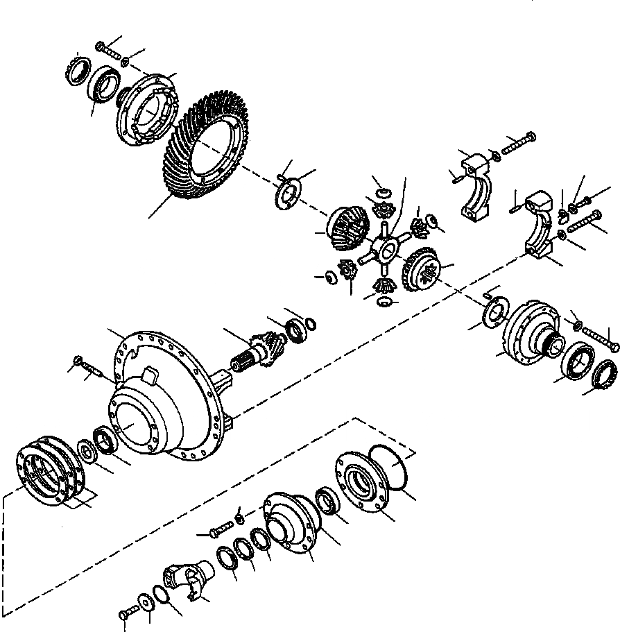 Схема запчастей Komatsu WA420-3L - FIG. F-A ПЕРЕДНИЙ МОСТ - ДИФФЕРЕНЦ. СИЛОВАЯ ПЕРЕДАЧА И КОНЕЧНАЯ ПЕРЕДАЧА