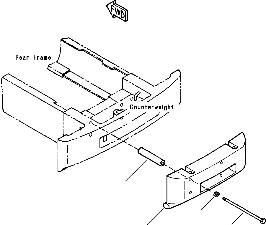 Схема запчастей Komatsu WA420-3L - FIG. M-A ПРОТИВОВЕС - ДОПОЛН. ЧАСТИ КОРПУСА