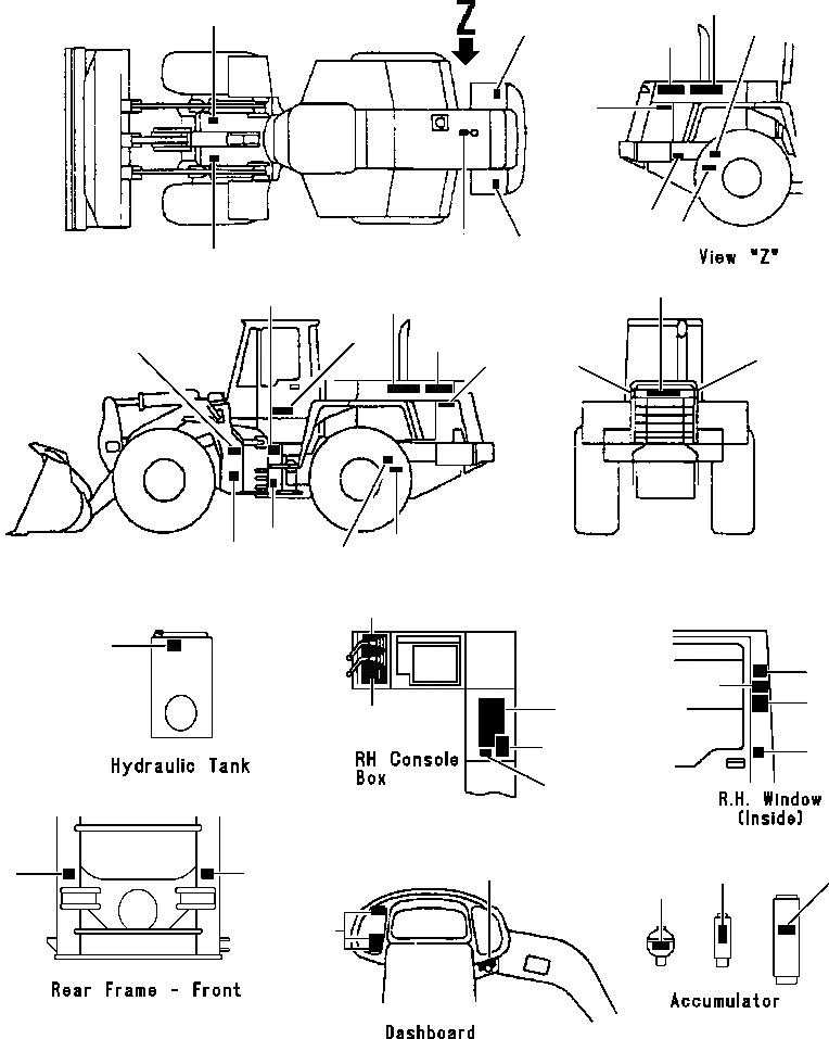 Схема запчастей Komatsu WA420-3L - FIG. U-A PROВОЗДУХОВОДЫ GRAPHICS - ИСПАНИЯ МАРКИРОВКА